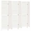 vidaXL Room Divider&nbsp;6 Panels White Solid Wood Paulownia