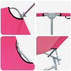 vidaXL Folding Sun Lounger with Canopy Steel Magento Pink