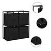 vidaXL Storage Cabinet | Black | Steel frame and polyester fabric | Medium