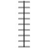 vidaXL Wall-mounted Wine Racks for 18 Bottles 2 pcs Black Iron