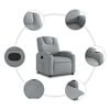 vidaXL Recliner Chair Light Grey Fabric