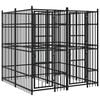 vidaXL Outdoor Dog Kennel Steel 3,69 m&sup2;