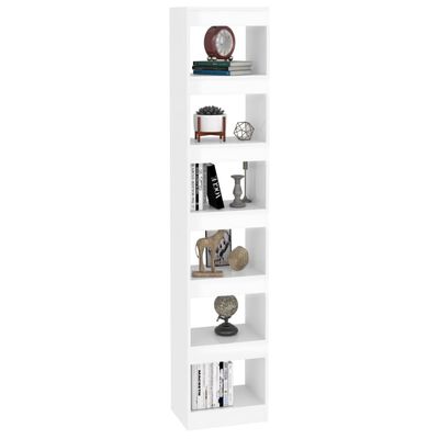 vidaXL Book Cabinet/Room Divider High Gloss White 40x30x198 cm