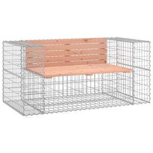 vidaXL Garden Bench Gabion Design 143x71x65,5 cm Solid Wood Douglas