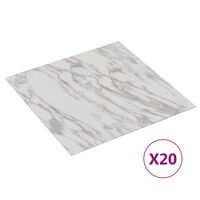 vidaXL Self-adhesive Flooring Planks 20 pcs PVC 1.86 m² White Marble