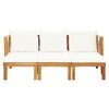 vidaXL 3-Seater Garden Bench with Cushions 179 cm Solid Acacia Wood