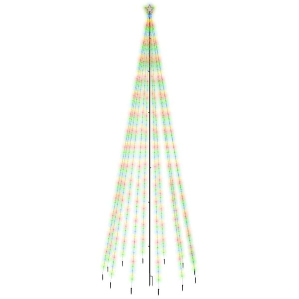 vidaXL Christmas Tree with Spike Colourful 732 LEDs 500 cm