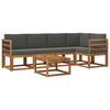 vidaXL Outdoor Sofa Set 6 pcs Natural and Anthracite