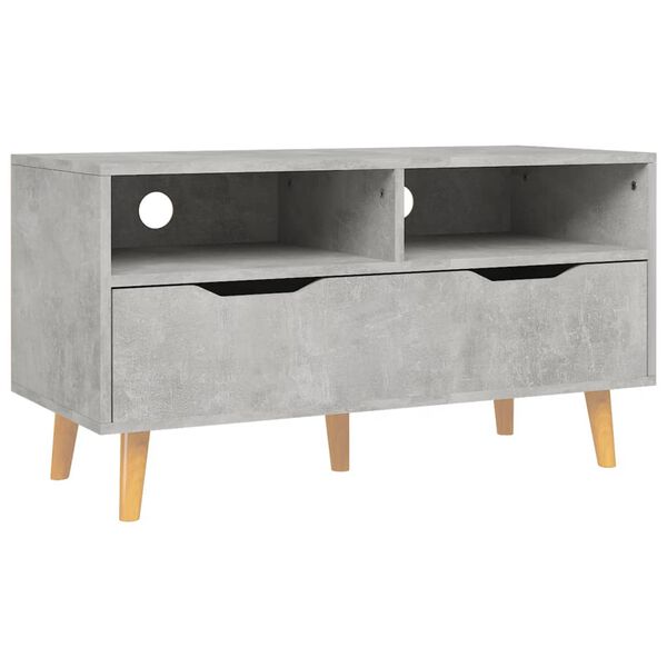 vidaXL TV Cabinet Concrete Grey 90x40x48.5 cm Engineered Wood