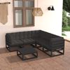 vidaXL 6 Piece Garden Lounge Set with Cushions Solid Pinewood