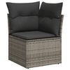 vidaXL 14 Piece Garden Sofa Set with Cushions Grey Poly Rattan