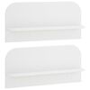 vidaXL Wall Shelf 2 pcs White 80.5 x 13.5 x 37.5 cm Engineered Wood