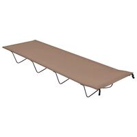 vidaXL Camping Bed 180x60x19 cm Oxford Fabric and Steel Taupe