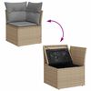 vidaXL 5 Piece Garden Sofa Set with Cushions Beige Poly Rattan