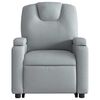 vidaXL Electric Stand up Massage Recliner Chair Light Grey Fabric