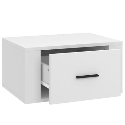 vidaXL Wall-mounted Bedside Cabinet White 50x36x25 cm