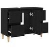 vidaXL Bathroom Sink Cabinet Black Oak 80 x 33 x 60 cm Engineered Wood