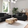 vidaXL 2 Piece Sofa Set with Cushions Black Velvet