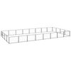 vidaXL Dog Kennel | Black | Steel | 32 m&sup2; | Dog Kennel | Rectangular