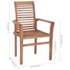 vidaXL Dining Chairs 6 pcs with Anthracite Cushions Solid Teak Wood