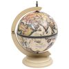 vidaXL Tabletop Globe Bar Wine Stand Eucalyptus Wood White