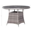 vidaXL 7 Piece Garden Dining Set Poly Rattan Anthracite & Grey