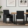 vidaXL Dining Chairs with Wheels 2 pcs Black 57 x 66 x 94 cm