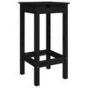 vidaXL 9 Piece Garden Bar Set Black Solid Wood Pine
