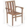 vidaXL Stackable Garden Chairs with Cushions 6 pcs Solid Teak Wood