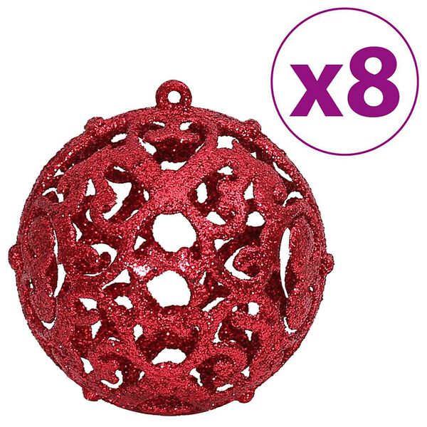 vidaXL Christmas Baubles 100 pcs Wine Red 3 / 4 / 6 cm