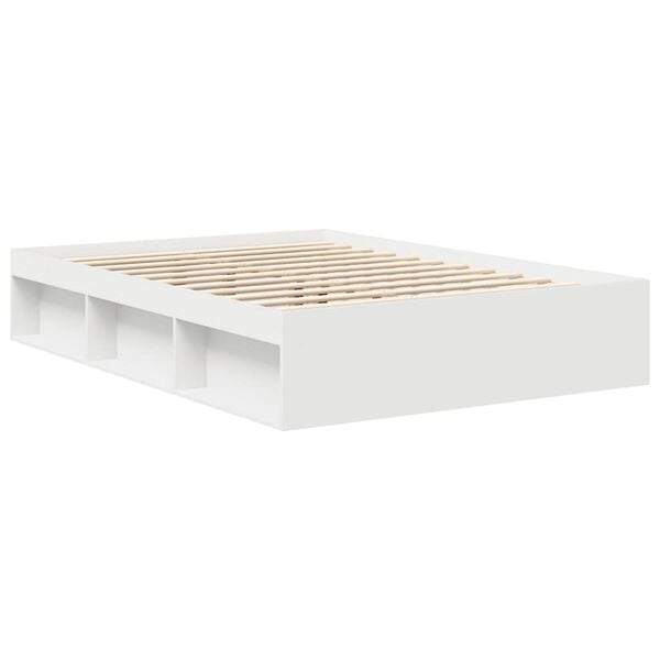 vidaXL Bed Frame without Mattress White 135x190 cm Double Double
