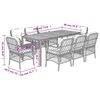 vidaXL 9 Piece Garden Dining Set with Cushions Black Poly Rattan