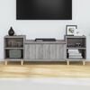 vidaXL TV Cabinet Grey Sonoma 160x35x55 cm Engineered Wood