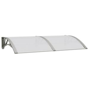 vidaXL Door Canopy Grey 150x75 cm Polycarbonate