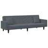 vidaXL 2 Piece Sofa Set with Pillows Dark Grey Velvet