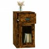 vidaXL Side Cabinet with Drawer Smoked Oak 40x50x75 cm Engineered Wood