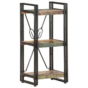 vidaXL 3-Tier Bookcase 40x30x80 cm Solid Reclaimed Wood
