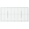 vidaXL Gabion Basket with Cover 400x50x200 cm Galvanised Iron