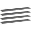 vidaXL Bookshelf Boards 4 pcs High Gloss Grey 60x10x1.5 cm