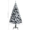 vidaXL Artificial Pre-lit Christmas Tree with Flocked Snow Green 150 cm