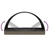 vidaXL 2-Person Sunbed with Round Roof Grey 211x112x140 cm Poly Rattan