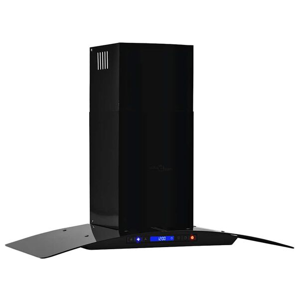 vidaXL Wall Mounted Range Hood Stainless Steel 756 m³/h 90 cm Black