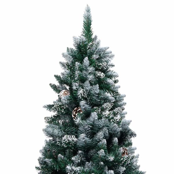 vidaXL Artificial Christmas Tree with LEDs&Ball Set&Pine Cones 150 cm
