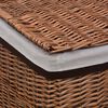vidaXL Laundry Basket Brown Willow