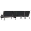 vidaXL L-shaped Sofa Bed Grey 255x140x70 cm Faux Leather
