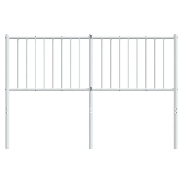 vidaXL Metal Replace Headboard White 135 cm