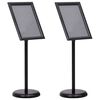 vidaXL Poster Stands 2 pcs Black 45 x 32.7 x 108 cm Aluminium