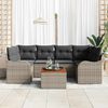 vidaXL Garden Sofa Set 7 pcs Grey Poly rattan