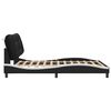 vidaXL Bed Frame with LED without Mattress "Hvar" Black and White 152x203 cm