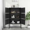 vidaXL Highboard Black 80x35x135 cm Steel